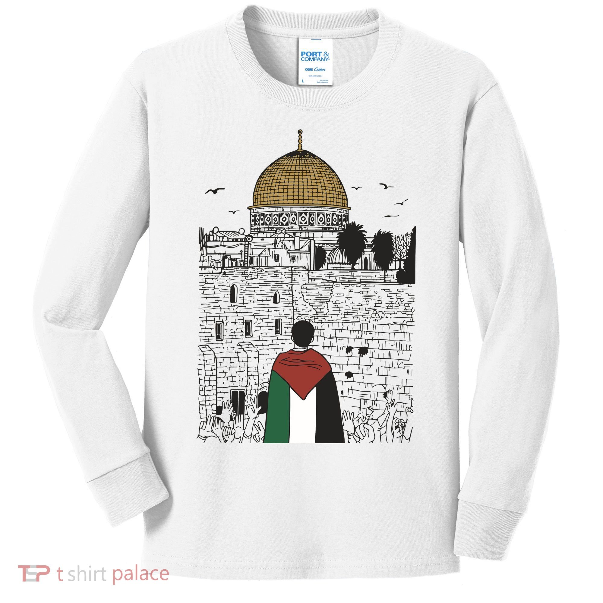 Free Palestine Gaza Palestine Support Kids Long Sleeve Shirt