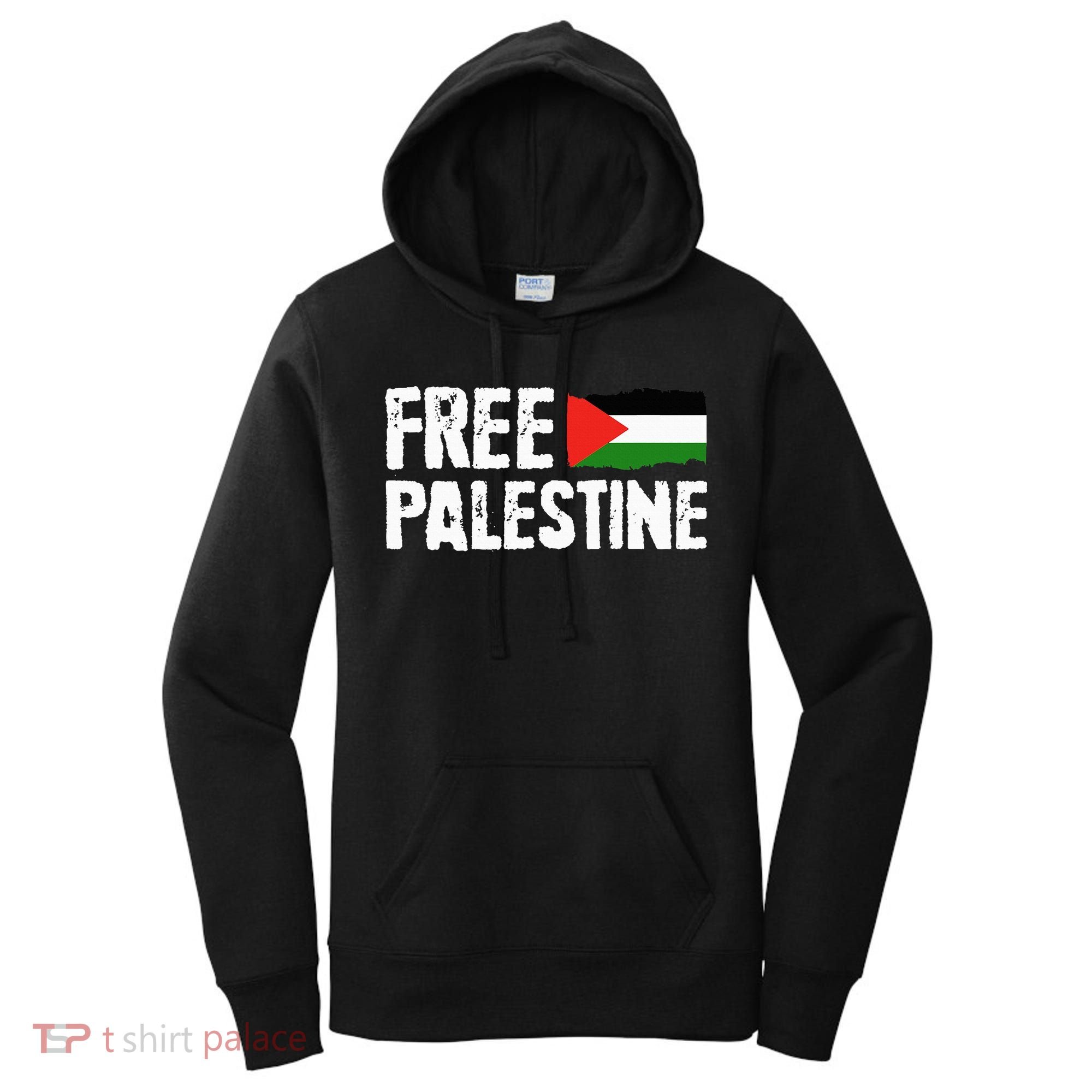 Free Palestine Gaza Flag Arabic Freedom for Palestinians Women's Hoodie