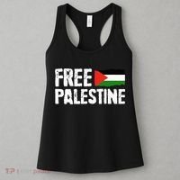 Free Palestine Gaza Flag Arabic Freedom for Palestinians Women's Tank Top thumb 3