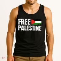 Free Palestine Gaza Flag Arabic Freedom for Palestinians Tank Top thumb 3