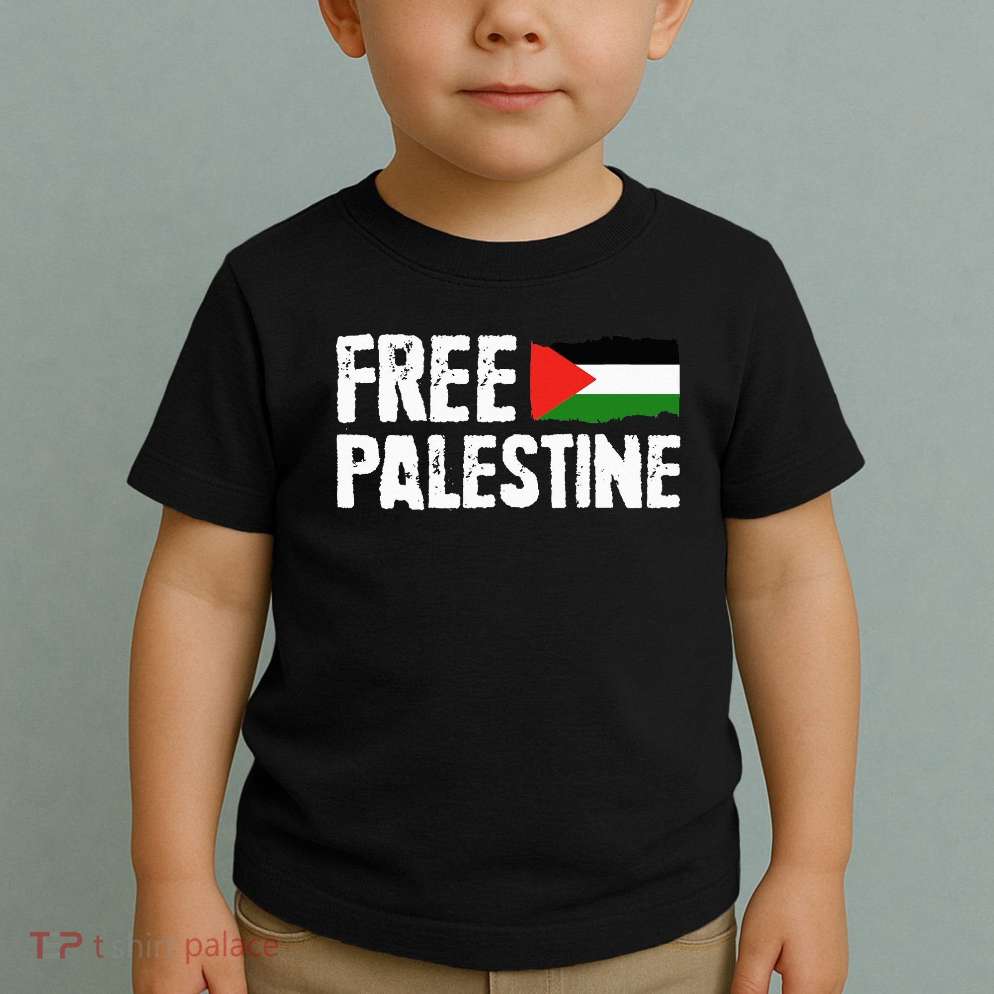 Free Palestine Gaza Flag Arabic Freedom for Palestinians Toddler T-Shirt