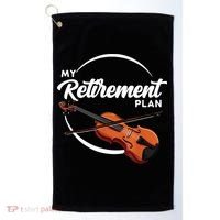 Fiddle Player Gift My Retirement Plan Golf Towel thumb 0