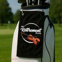 Fiddle Player Gift My Retirement Plan Golf Towel thumb 2