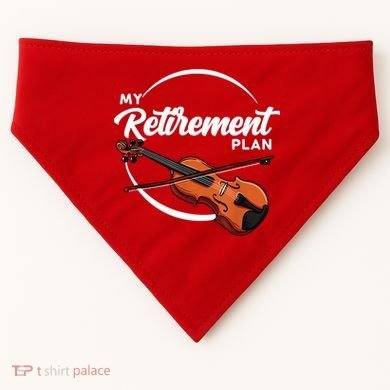 Fiddle Player Gift My Retirement Plan USA-Made Doggie Bandana