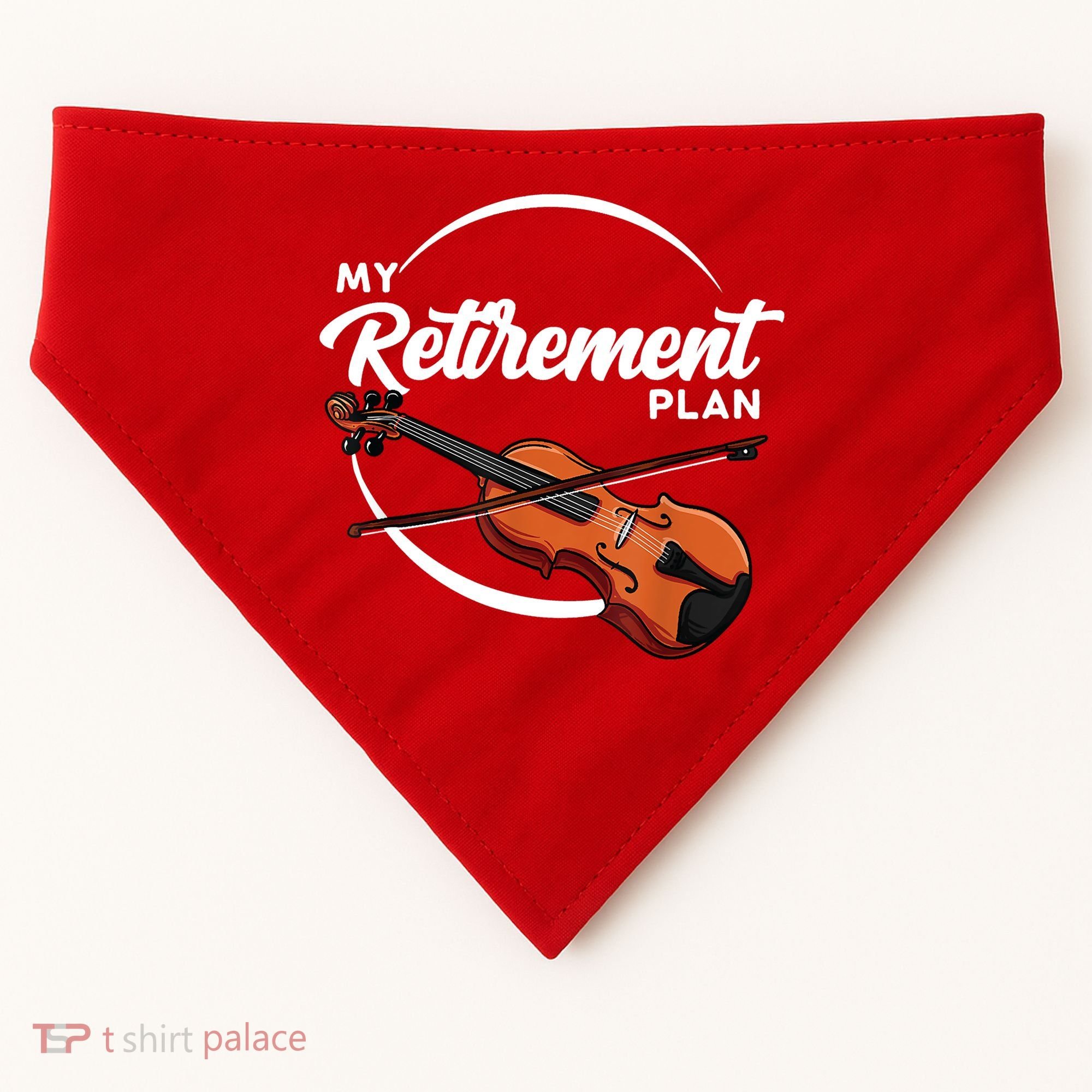 Fiddle Player Gift My Retirement Plan USA-Made Doggie Bandana