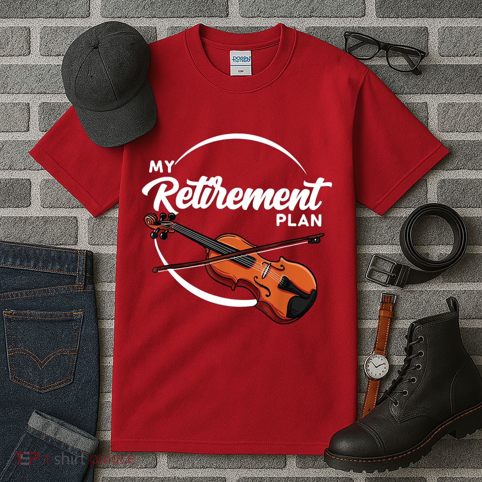 Fiddle Player Gift My Retirement Plan Tall T-Shirt