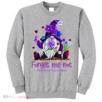 Forget Purple Gnome Me Not Purple Alzheimers Awareness Sweatshirt thumb 0