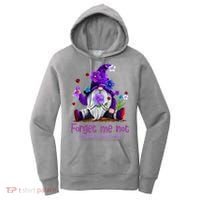 Forget Purple Gnome Me Not Purple Alzheimers Awareness Women's Hoodie thumb 0