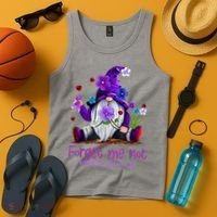 Forget Purple Gnome Me Not Purple Alzheimers Awareness Tank Top thumb 4