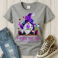 Forget Purple Gnome Me Not Purple Alzheimers Awareness Women's T-Shirt thumb 3