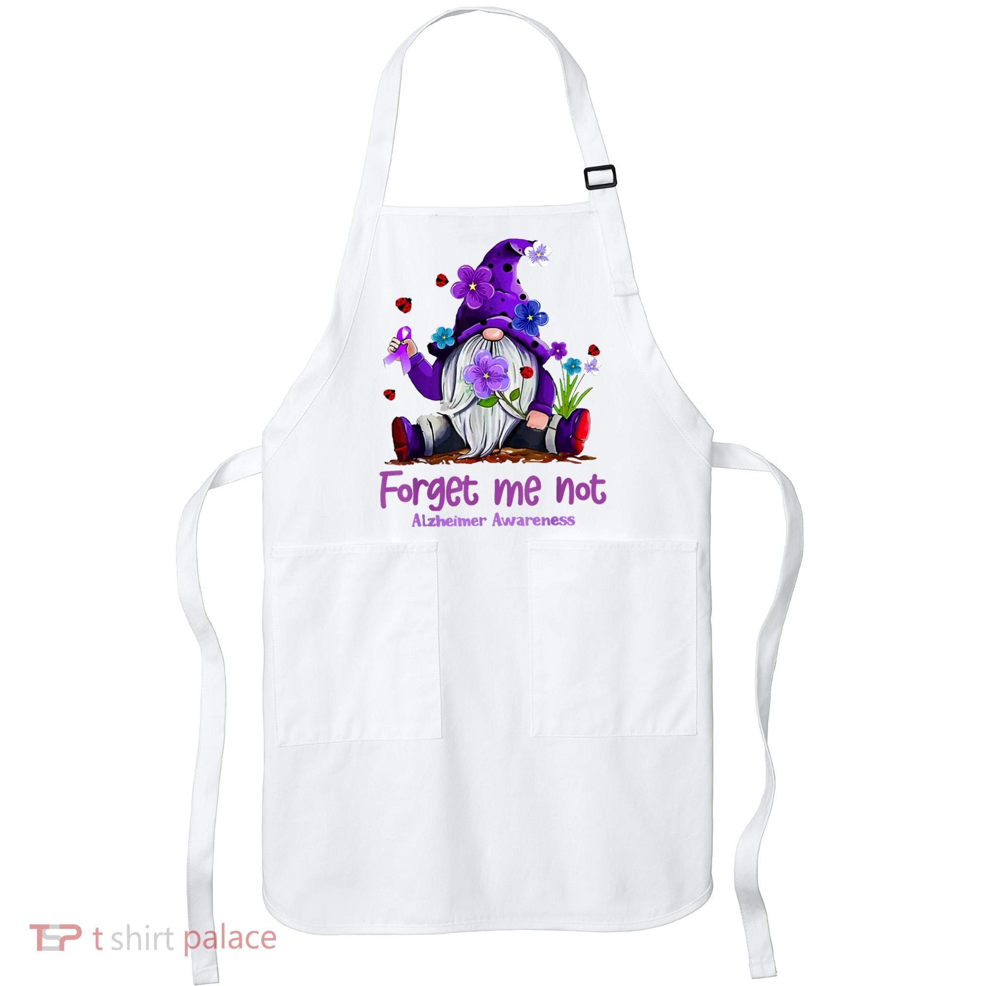 Forget Purple Gnome Me Not Purple Alzheimers Awareness Apron