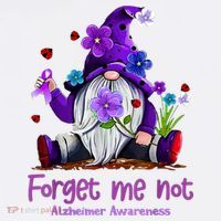Forget Purple Gnome Me Not Purple Alzheimers Awareness Bucket Hat thumb 4