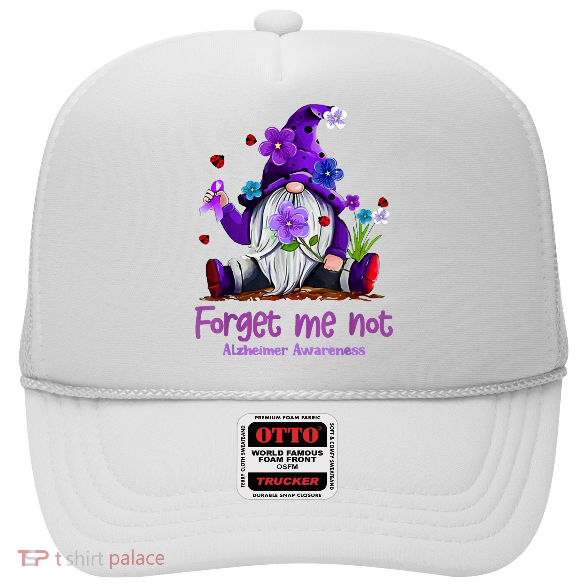 Forget Purple Gnome Me Not Purple Alzheimers Awareness Hat