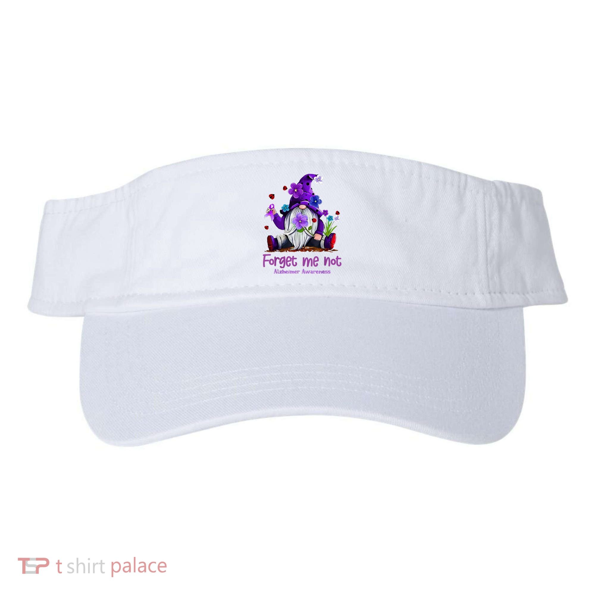 Forget Purple Gnome Me Not Purple Alzheimers Awareness Visor