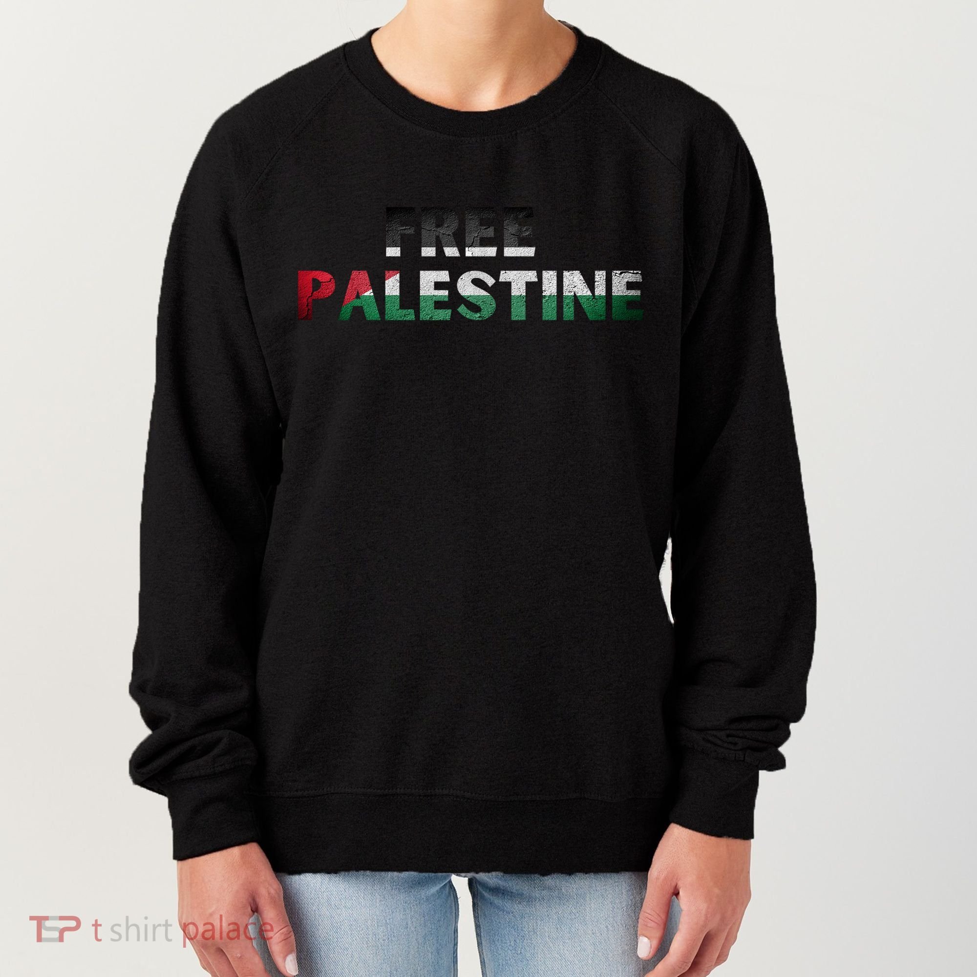 Free Palestine Gaza Flag Arabic Gift Women's Sweatshirt