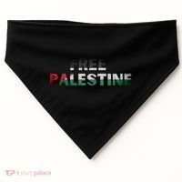 Free Palestine Gaza Flag Arabic Gift USA-Made Doggie Bandana thumb 0