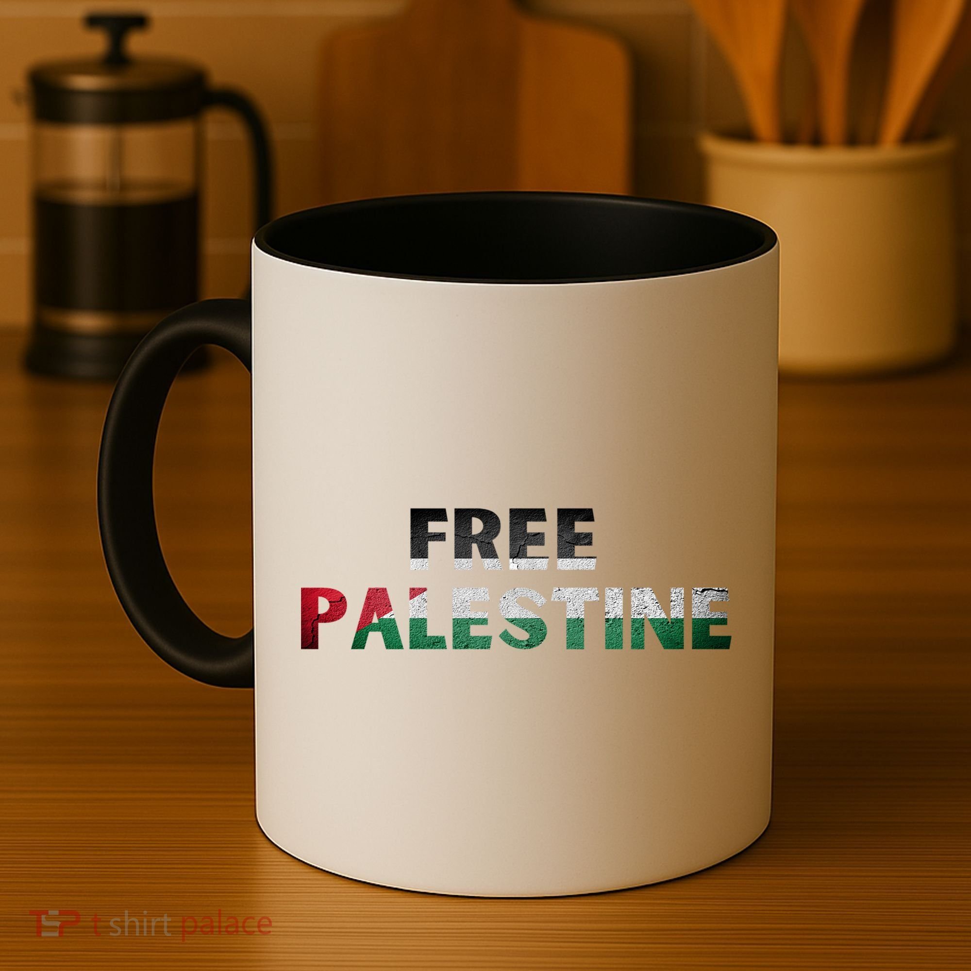 Free Palestine Gaza Flag Arabic Gift Coffee Mug