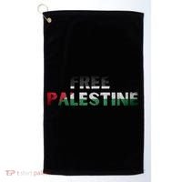 Free Palestine Gaza Flag Arabic Gift Golf Towel thumb 0