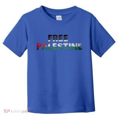 Free Palestine Gaza Flag Arabic Gift Toddler T-Shirt