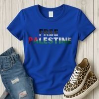 Free Palestine Gaza Flag Arabic Gift Women's T-Shirt thumb 3