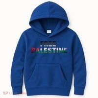 Free Palestine Gaza Flag Arabic Gift Kids Hoodie thumb 0