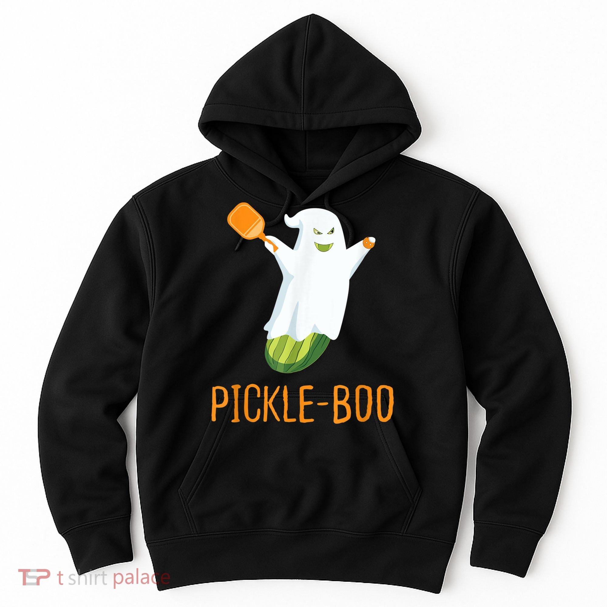 Funny Pickle Ghost Loves To Play Pickleball At Halloween Hoodie