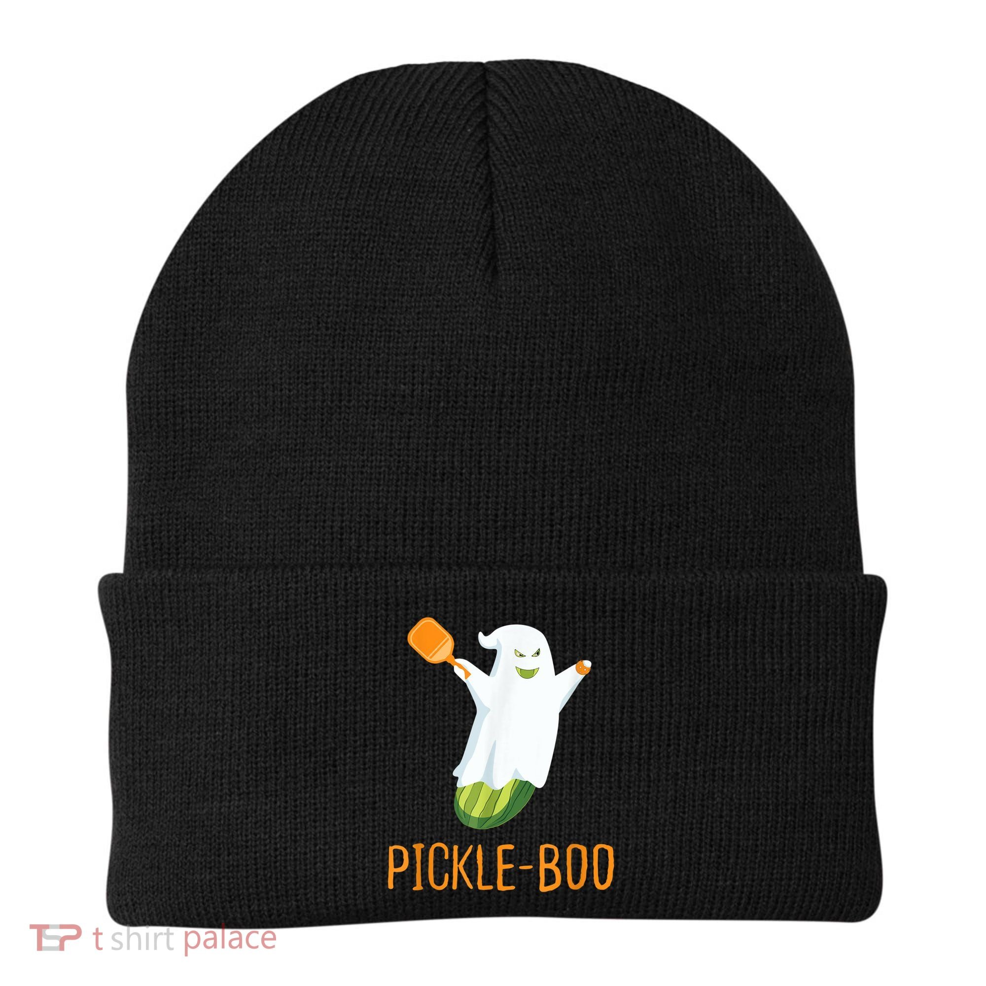 Funny Pickle Ghost Loves To Play Pickleball At Halloween Beanie
