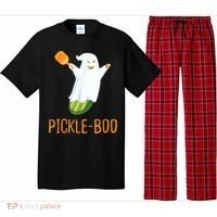 Funny Pickle Ghost Loves To Play Pickleball At Halloween Pajama Set thumb 0