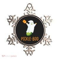 Funny Pickle Ghost Loves To Play Pickleball At Halloween Ornament thumb 0