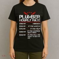 Funny Plumber Gifts Plumber Hourly Labor Rates Plumber T-Shirt thumb 4