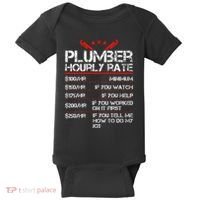 Funny Plumber Gifts Plumber Hourly Labor Rates Plumber Baby Bodysuit thumb 0
