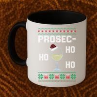 Funny Prosec Ho Ho Ho Christmas Prosecco Santa Hat Wine Gift Coffee Mug thumb 2