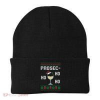Funny Prosec Ho Ho Ho Christmas Prosecco Santa Hat Wine Gift Beanie thumb 0