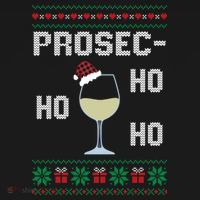 Funny Prosec Ho Ho Ho Christmas Prosecco Santa Hat Wine Gift Women's Hoodie thumb 2