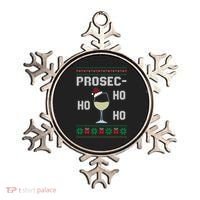 Funny Prosec Ho Ho Ho Christmas Prosecco Santa Hat Wine Gift Ornament thumb 0
