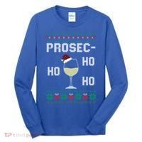 Funny Prosec Ho Ho Ho Christmas Prosecco Santa Hat Wine Gift Tall Long Sleeve Shirt thumb 0