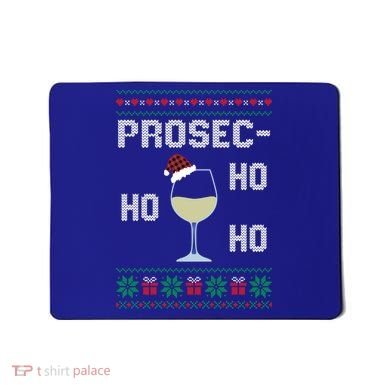Funny Prosec Ho Ho Ho Christmas Prosecco Santa Hat Wine Gift Mousepad