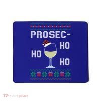 Funny Prosec Ho Ho Ho Christmas Prosecco Santa Hat Wine Gift Mousepad thumb 0