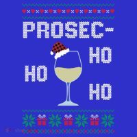 Funny Prosec Ho Ho Ho Christmas Prosecco Santa Hat Wine Gift Women's Tank Top thumb 5