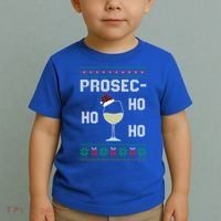 Funny Prosec Ho Ho Ho Christmas Prosecco Santa Hat Wine Gift Toddler T-Shirt thumb 2