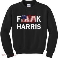 Fkh Political Humor F Kamala Harris Conservative Republican Kids Sweatshirt thumb 0