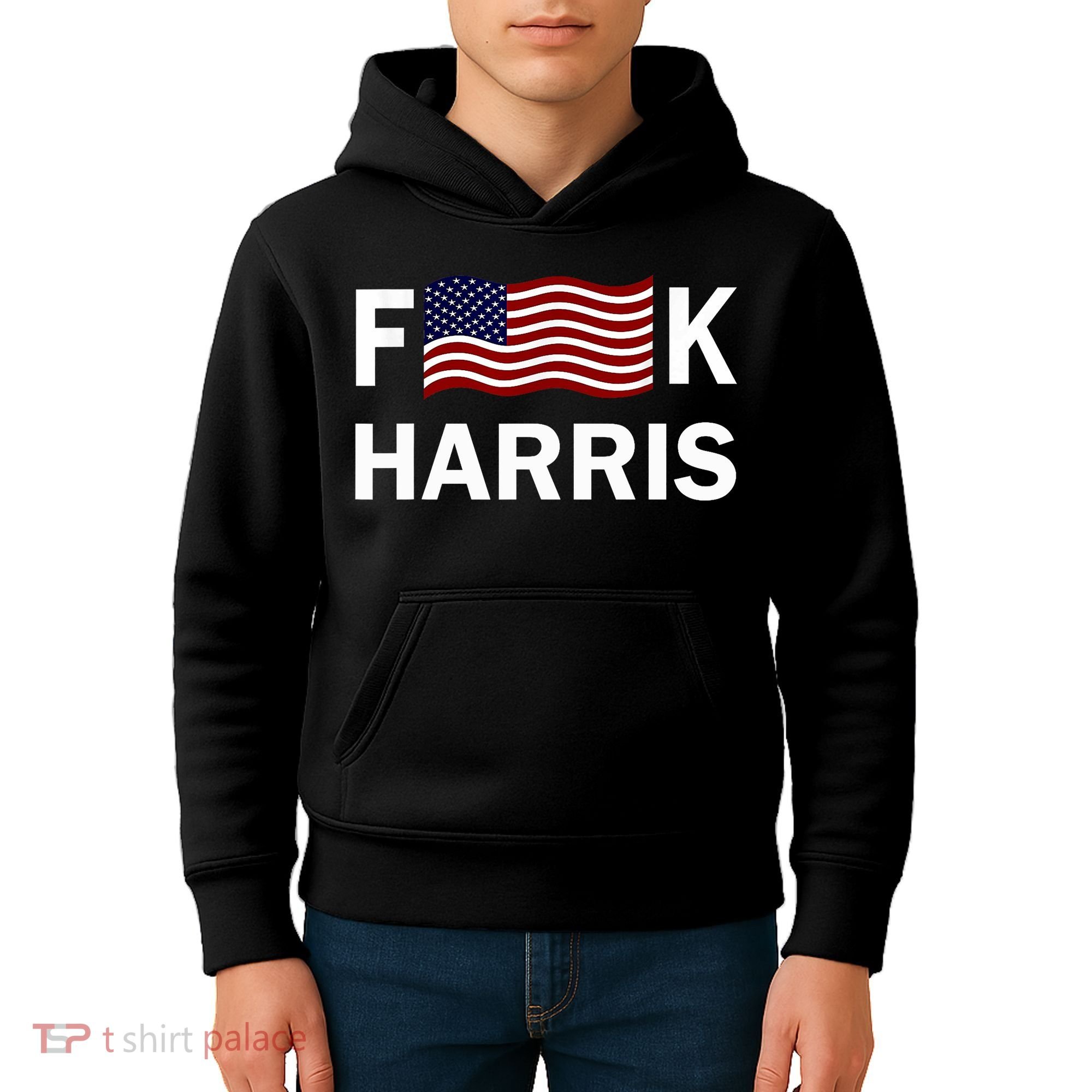 Fkh Political Humor F Kamala Harris Conservative Republican Kids Hoodie