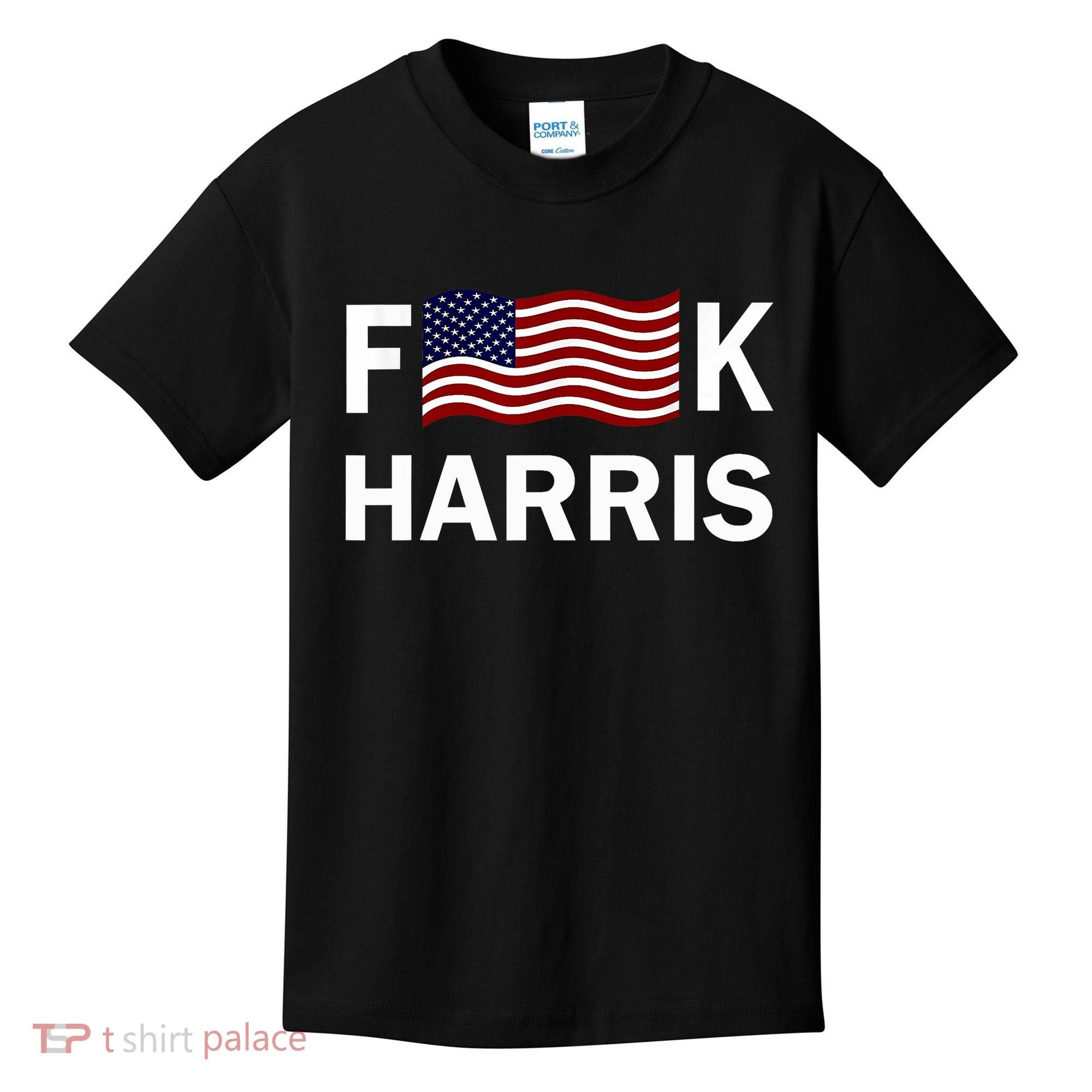 Fkh Political Humor F Kamala Harris Conservative Republican Kids T-Shirt