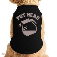 Funny Pot Head Coffee Lover Doggie Tank thumb 0
