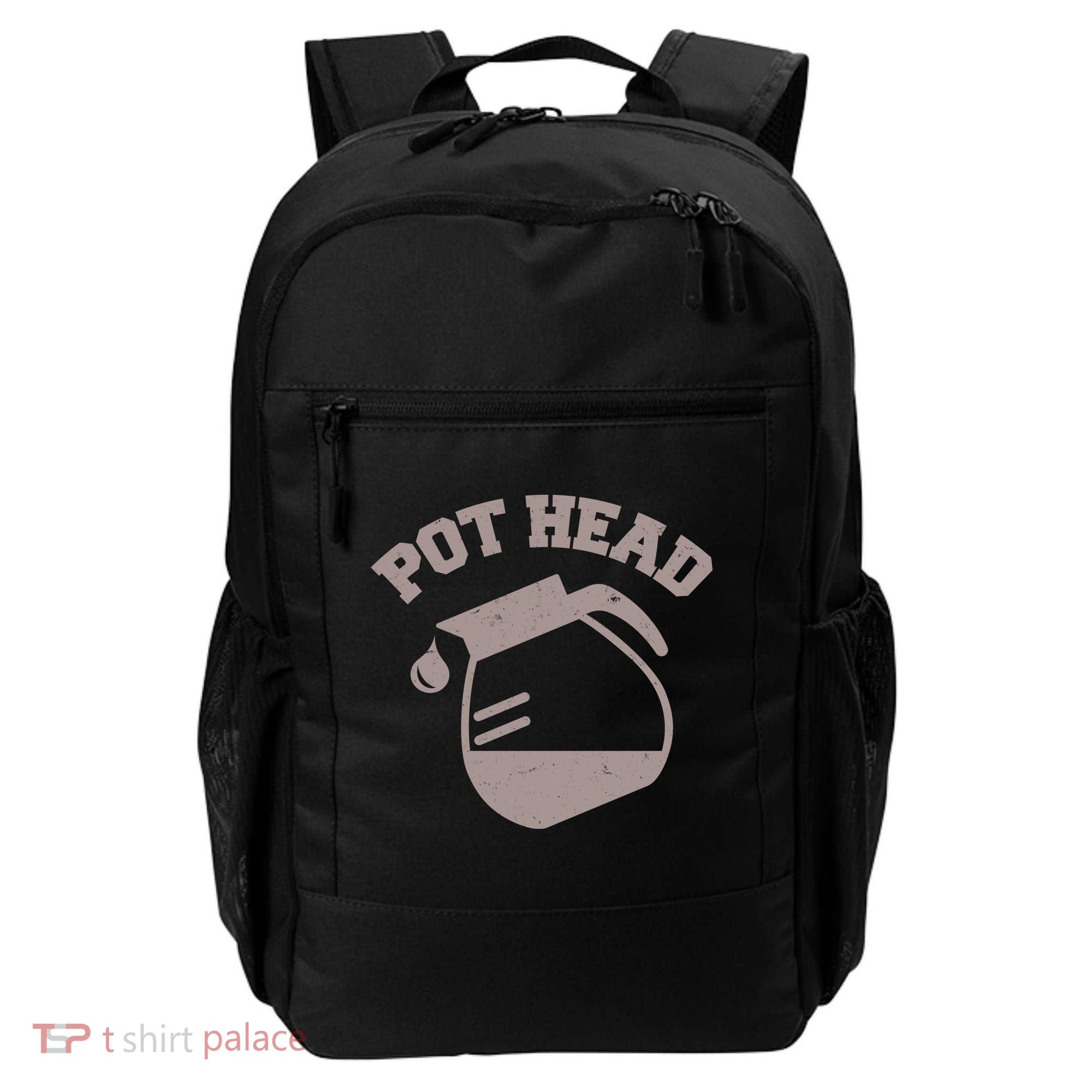Funny Pot Head Coffee Lover Backpack