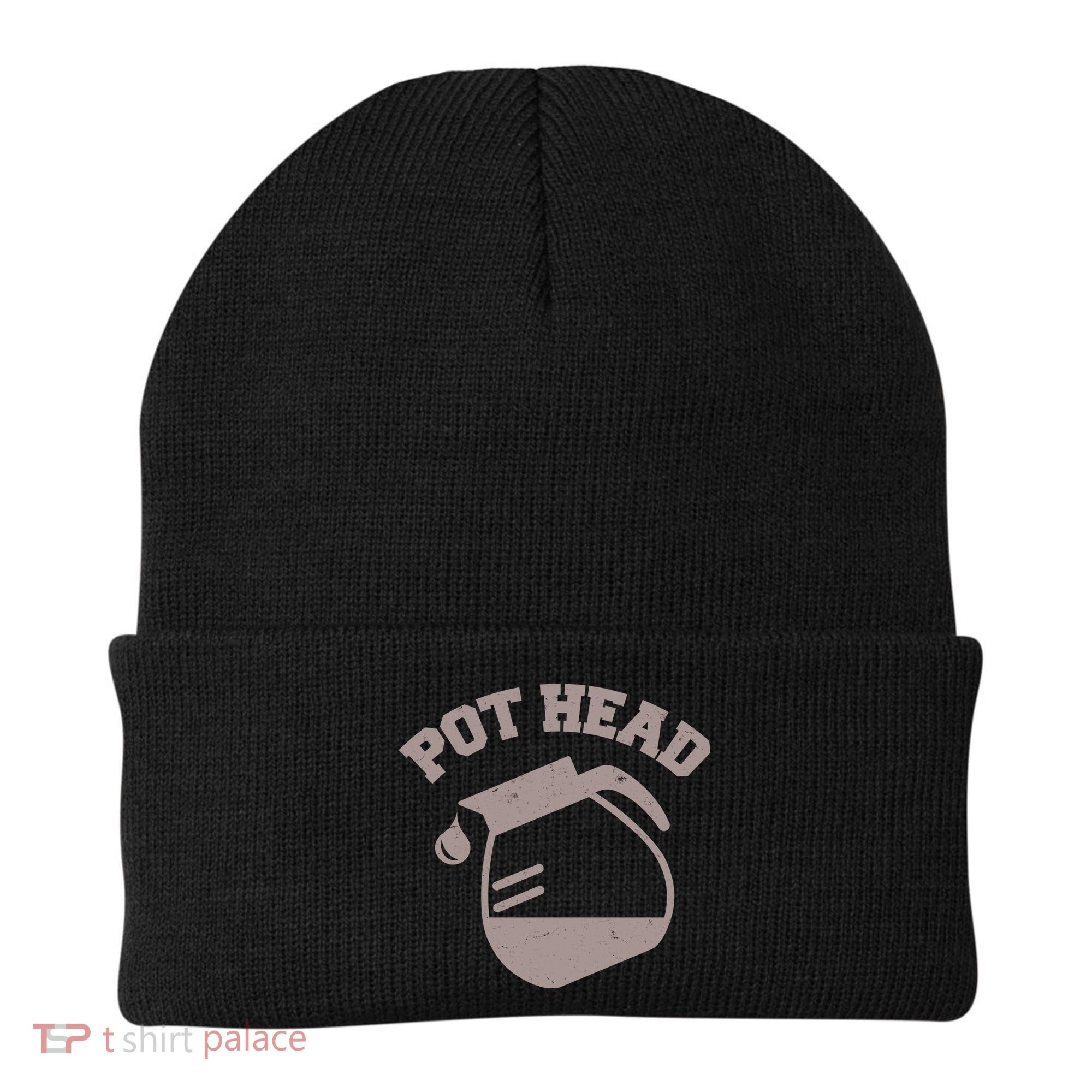 Funny Pot Head Coffee Lover Beanie