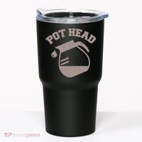 Funny Pot Head Coffee Lover Tumbler thumb 0