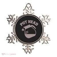 Funny Pot Head Coffee Lover Ornament thumb 0