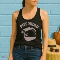 Funny Pot Head Coffee Lover Women's Tank Top thumb 2