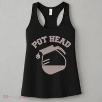 Funny Pot Head Coffee Lover Women's Tank Top thumb 3